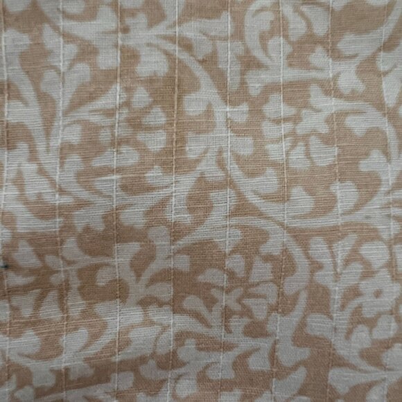 Tasso Elba Mens XXL Short Sleeve Beige Floral Linen Cotton Blend Shirt B… - Picture 2 of 11